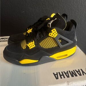 Jordan Black and Yellow Retro Basketball Sneakers